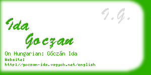 ida goczan business card