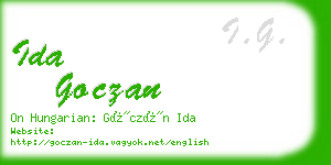 ida goczan business card